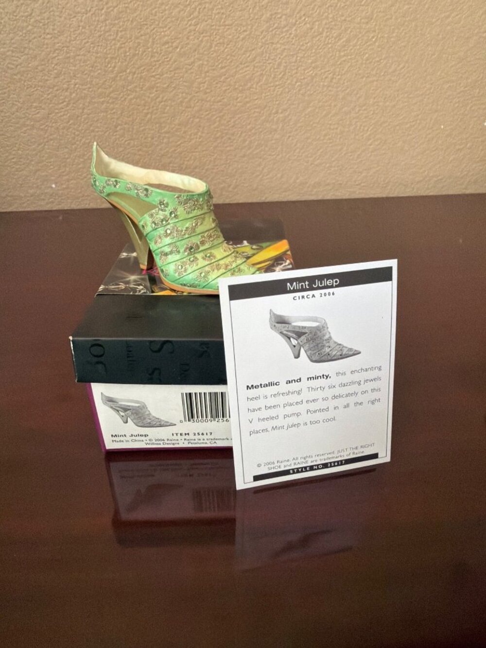 2006 Just The Right Shoe by Raine "Mint Julep" #25617 NEW in Box - Picture 2 of 13